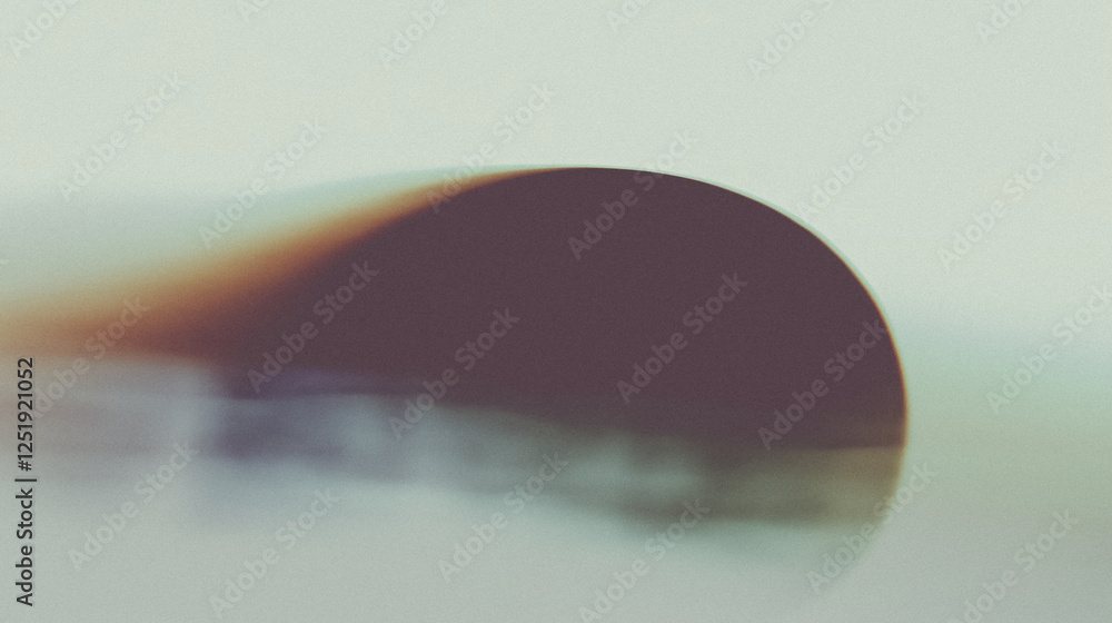 Poster abstract minimalist image of cylindrical curve with soft gradient and blurred pastel tones
