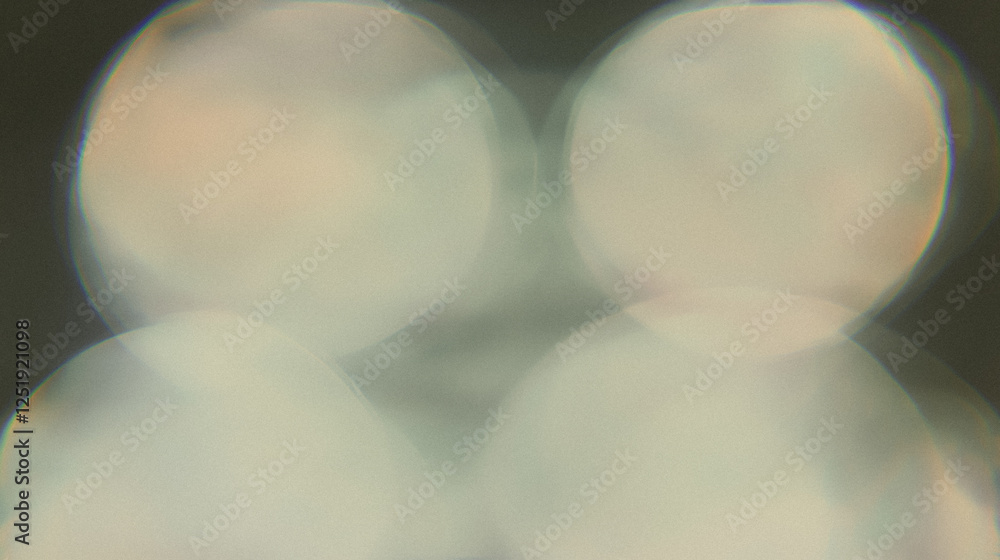 Poster Soft abstract light bokeh background with circular blurred shapes