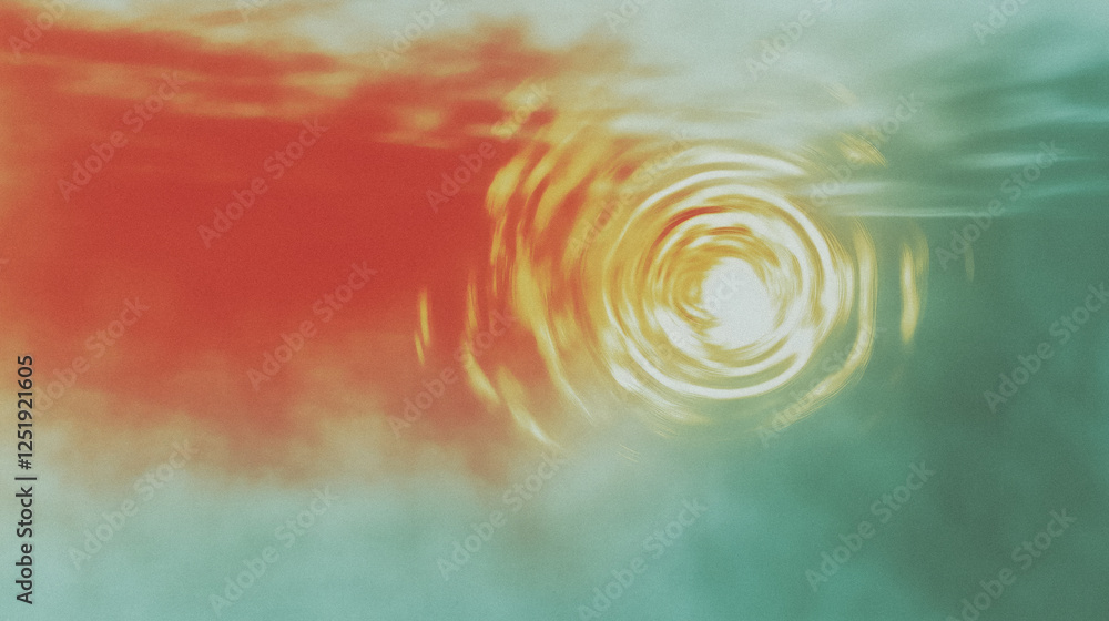 Poster abstract colorful ripple effect with red and green gradient