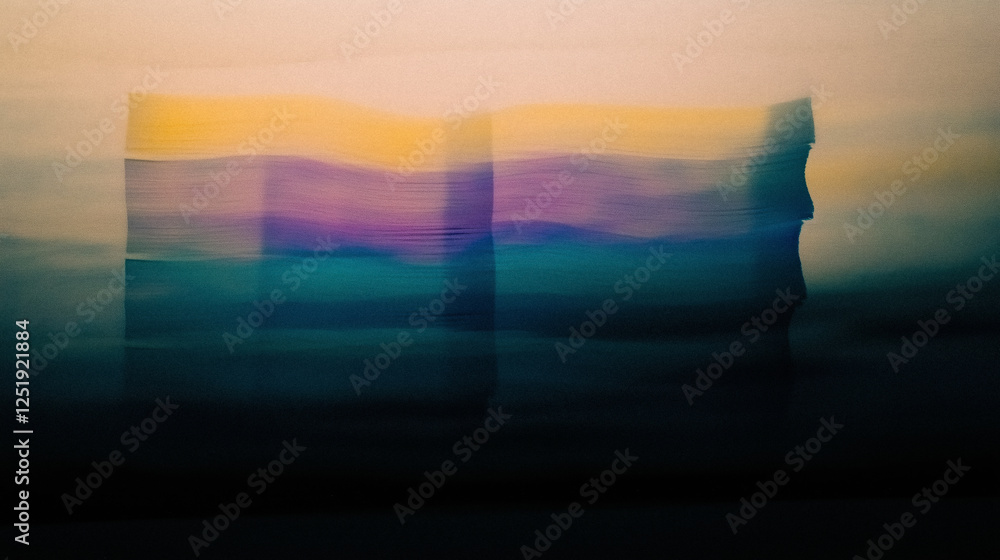 Poster Abstract colorful gradient waves on a soft canvas background