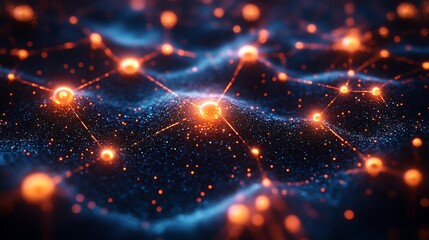 Molecular structures glowing in an advanced technological display of interconnected science