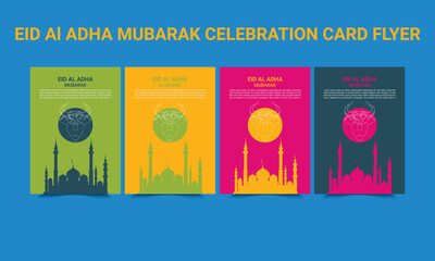 Eid Al Adha Mubarak celebration card, banner, poster, flyer, brochure template.