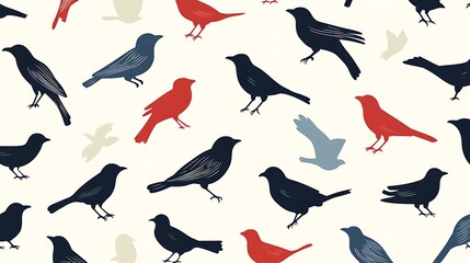 Elegant Birds Displaying Stunning Poses in Artwork pictures