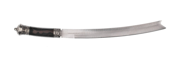 ancient slashing sword isolated on white background