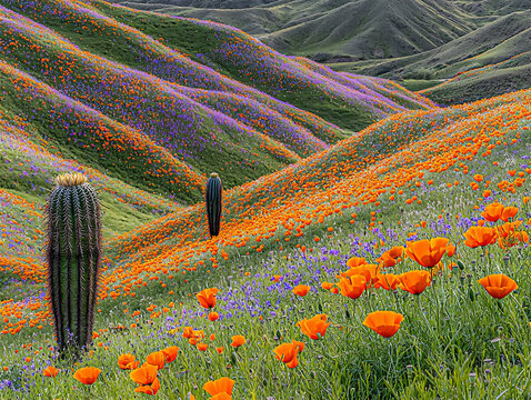  wildflower superbloom in california desert