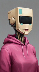 Female humanoid, 3d, wallpaper design