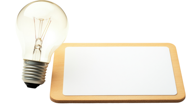 Illuminating ideas with blank space concept