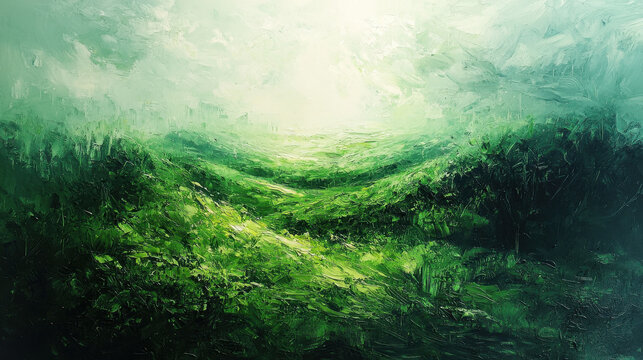 Transforming landfill into a vibrant green forest through surreal artistry