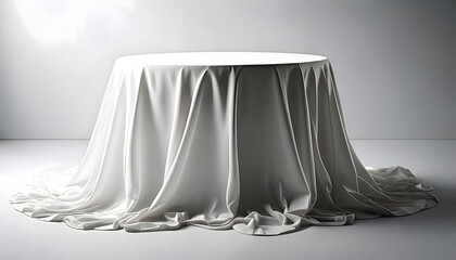 Mysterious White Tablecloth generative AI