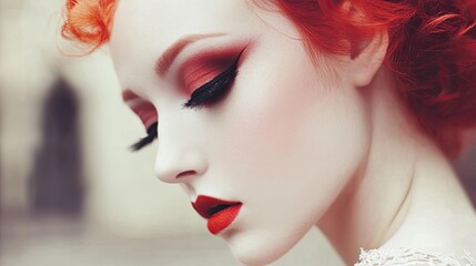 Doll Like Makeup Transforms a Model Into a Stunning Work of Art in a Dreamy Outdoor Setting