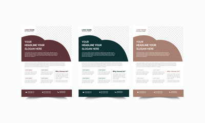 modern business template and corporate flyer design 