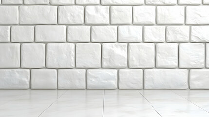 White stone wall, floor, interior design, background
