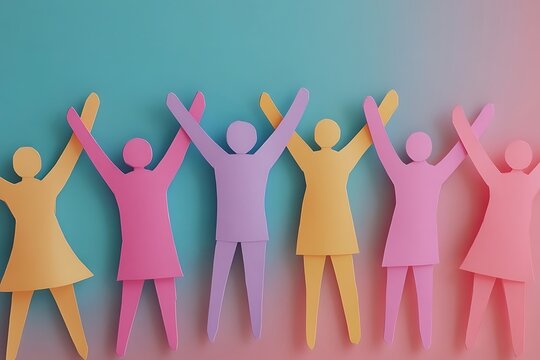 Happy Diverse Silhouettes Unity Row