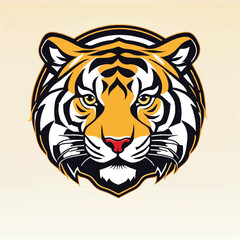 Tiger head Logo. Vector illustration.