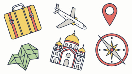 Travel and Adventure Illustrative Icons