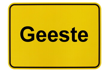 Illustration eines Ortsschildes der Gemeinde Geeste in Niedersachsen