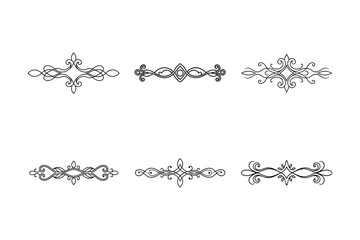 Set of graphics-ornament line art