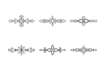 Set of graphics-ornament line art