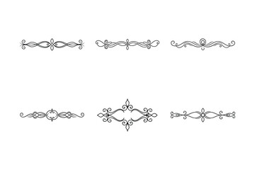 Set of graphics-ornament line art
