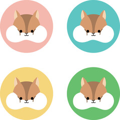 かわいいリスの顔アイコン