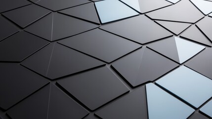 Geometric Abstract: Dark Gray and Light Blue Polygons: A captivating abstract image featuring a repeating pattern of dark gray and light blue polygons.