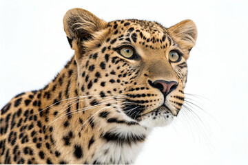 Fototapeta premium Close Up Animal Portrait Against White Background