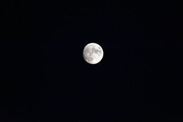 moon in a black sky 