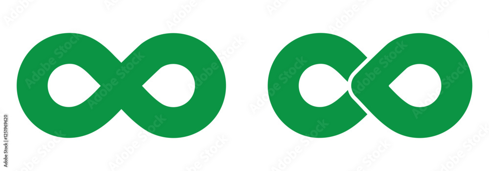 Poster infinity loop outline vector icon. editable stroke. infinity icon set.