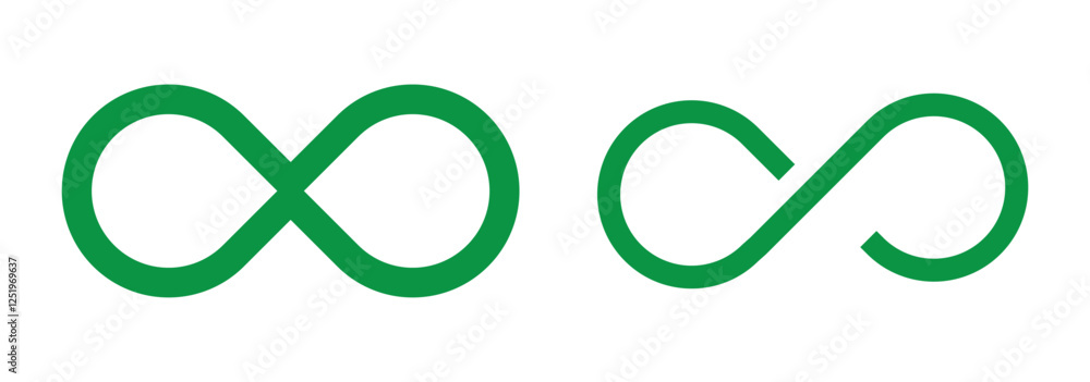 Aufkleber infinity loop outline vector icon. editable stroke. infinity icon set.