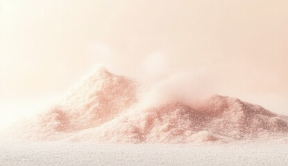 Fototapeta premium Abstract Powder Pile With Soft Light And Particles