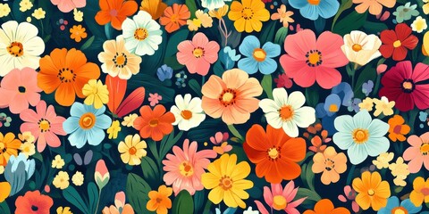 Vivid floral arrangement showcasing diverse colors and artistic expression