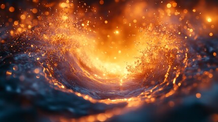 Naklejka premium Radiant Galactic Fury: A Stunning Visualization of a Supernova Explosion Captured in Digital Art