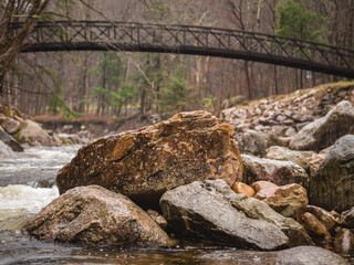 Obraz premium Appalachian Trail William D Macarthur Memorial Bridge Vermont