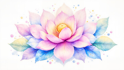 Fototapeta premium Delicate magnolia flower in soft pink and white tones, artistic beauty