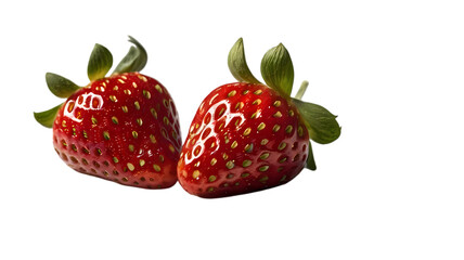 strawberries isolated on white background