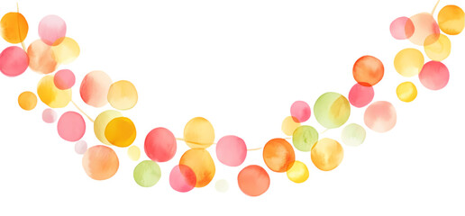 Watercolor painting, a clip art design on a white background
