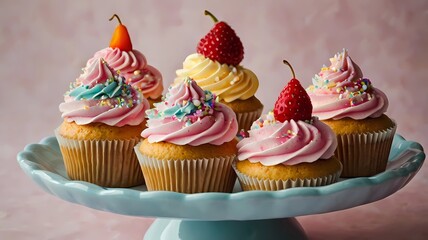 birthday cupcake with candles