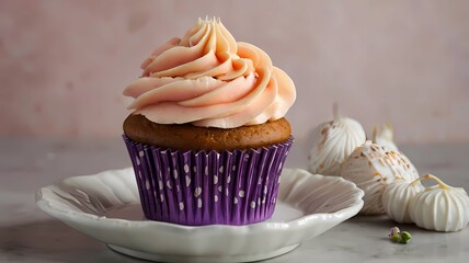 cupcakes with cream and chocolate