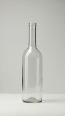 Fototapeta premium A single, beautifully-proportioned glass bottle, standing alone against a clean, muted background.