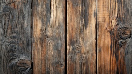 Obraz premium Aged Wooden Plank Background - Rustic Wood Texture with Horizontal Grain. Perfect for Interior Design Inspiration and Home Decor. A Timeless Wooden Wall Design.