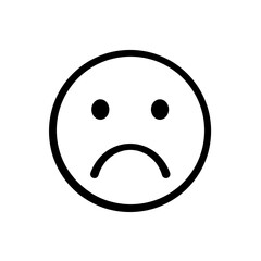 sad emoji - vector icon