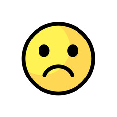 sad emoji - vector icon