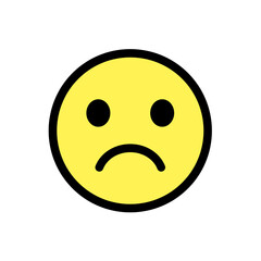 Fototapeta premium sad emoji - vector icon