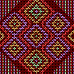  Folk ornament, national pattern, ethnic embroidery, ornamental texture, traditional geometric motives of the tribes of the African continent.
