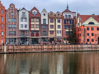 architecture, colorful houses near the canal 