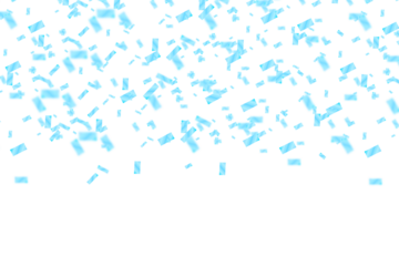 Blue confetti isolated on transparent background. Celebration design elements. luxury greeting rich confetti. Falling shiny colored confetti. Vector illustration