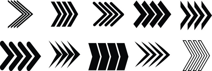 Arrow. Cursor. Modern simple arrows. Vector illustration.  Different Arrows on flat style for web design or interface. Modern simple arrows. 