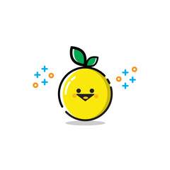 Cute Lemon Character Vector Illustration
