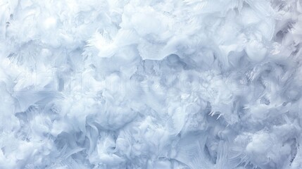 Obraz premium Close-up winter ice texture; frozen crystals background