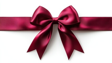 A deep red ribbon with a bow, perfect for gift wrapping or decoration.